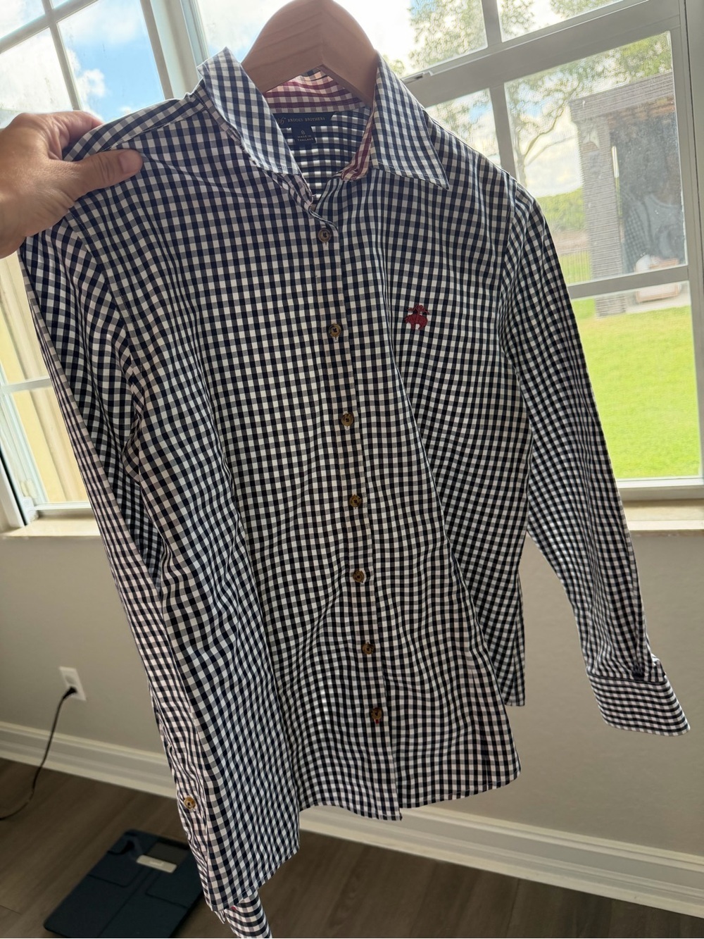 Brooks Brothers Women’s 100% Cotton Gingham Button-Down Shirt – Size 6 - Picture 5 of 5